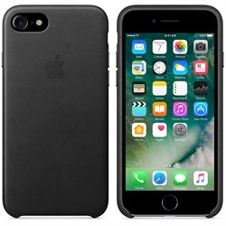 Оригинальный кожаный чехол-накладка Apple для iPhone 7/8, цвет «черный» (MMY52ZM/A) - фото 16330