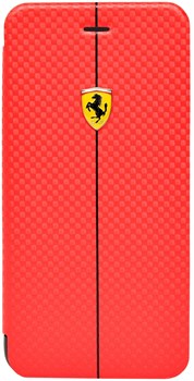 Чехол-книжка Ferrari для iPhone 6/6s plus Formula One Booktype Red (Цвет: Красный) - фото 16476