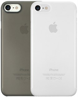 Набор из двух чехлов-накладок Ozaki 0.3 Jelly для iPhone 7/8 «Цвет:  Прозрачный и черный» (OC720CK) - фото 18420