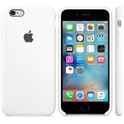 Оригинальный силиконовый чехол-накладка Apple для iPhone 6/6s цвет «белый» (MKY12ZM/A) - фото 18723
