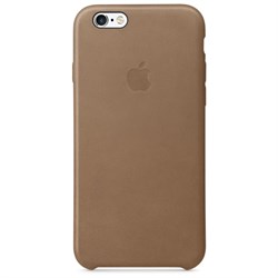Оригинальный кожаный чехол-накладка Apple для iPhone 6/6s цвет «коричневый» (MKXR2ZM/A) - фото 7821