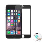 Защитное стекло Ainy Tempered Glass 3D для iPhone 6/6s на весь экран с закруглением (Цвет: Черный, толщина 0.33 мм)