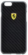 Чехол-накладка Ferrari для iPhone 6/6s Formula One Hard Real Carb Bk (Цвет: Чёрный)