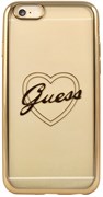 Чехол-накладка Guess для iPhone 6/6S SIGNATURE HEART Hard TPU Gold (Цвет: Золотой)