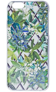 Чехол-накладка Lacroix для iPhone 6/6S CANOPY Malachite (Цвет: Белый с цветами)