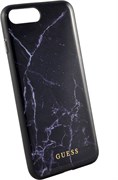 Чехол-накладка Guess для iPhone 7+/8+ Marble Collection Hard TPU, дизайн &quot;черный мрамор&quot; (GUHCI8LHYMABK)