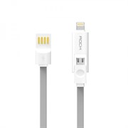 Кабель Rock Combo USB-Lightning/MicroUSB 32см Кабель Rock Combo USB-Lightning/MicroUSB 32см