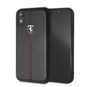 Чехол-Накладка Ferrari iPhone XR Heritage W Hard Leather, &quot;Black&quot; (FEHDEHCI61BK)