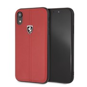 Чехол-Накладка Ferrari iPhone XR Heritage W Hard Leather, &quot;Red&quot; (FEHDEHCI61RE)