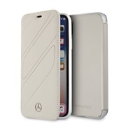 Чехол-Книжка Mercedes iPhone X/XS New Organic I Booktype Leather, "Crystal grey" (MEFLBKPXTHLGR)