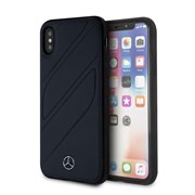 Чехол-Накладка Mercedes iPhone X/XS New Organic I Hard Leather, "Blue Abyss" (MEHCPXTHLNA)