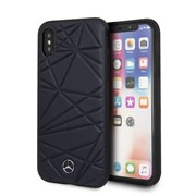 Чехол-Накладка Mercedes iPhone X/XS Twister Hard Leather, &quot;Blue&quot; (MEPERHCPXQGLNA)