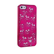 Пластиковый дизайн чехол-накладка Marc Jacobs Skulls Purple для iPhone 5