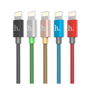 Кабель для iPhone/iPad HOCO Apple Two Metall Carbon Cable 120см