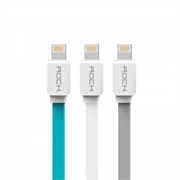 Кабель Rock Lightning-USB Data Cable Flat для iPhone/ iPad 200cм