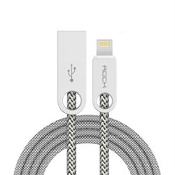 Кабель Rock Cobblestone Lightning-USB Round Cable 100 см  - фото 14529
