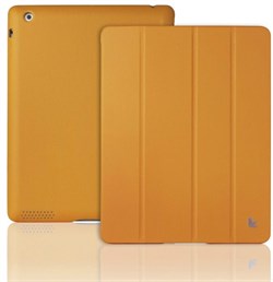 Чехол-книжка Jisoncase Executive Кожа для Apple iPad 2/3/4 (Цвет: Оранжевый) - фото 15434