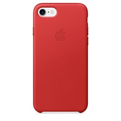 Оригинальный кожаный чехол-накладка Apple для iPhone 7/8, цвет «красный» (MMY62ZM/A) - фото 16344