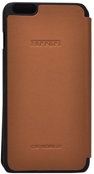 Чехол-книжка Ferrari для iPhone 6/6s plus Montecarlo Booktype Camel (Цвет: Коричневый) - фото 16503