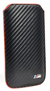 Чехол-карман BMW для iPhone 5/5s M-collection Sleeve Carbon effect (Цвет: Чёрный) - фото 16663