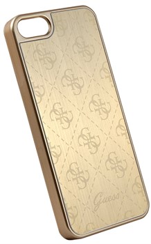 Чехол-накладка Guess Aluminium Plate для iPhone 5/5s/SE Hard Gold (Цвет: Золотой) - фото 16970