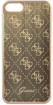Чехол-накладка Guess Aluminium Plate для iPhone 5/5s/SE Hard Gold (Цвет: Золотой) - фото 16971