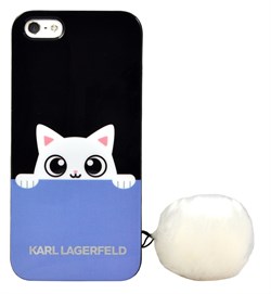 Чехол-накладка Lagerfeld для iPhone SE/5S K-Peek A Boo Hard TPU Blue/Black (Цвет: Голубой/Чёрный) - фото 17079