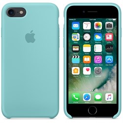 Оригинальный силиконовый чехол-накладка Apple для iPhone 7/8, цвет «синее море»  (MMX02ZM/A) - фото 17279