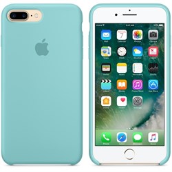 Оригинальный силиконовый чехол-накладка Apple для iPhone 7 Plus/8 Plus, цвет «синее море»  (MMQY2ZM/A) - фото 17832
