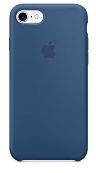 Оригинальный силиконовый чехол-накладка Apple для iPhone 7/8, цвет «глубокий синий»  ( MMWW2ZM/A ) - фото 17914
