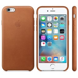 Оригинальный кожаный чехол-накладка Apple для iPhone 6/6s Plus цвет «золотисто-коричневый» (MKXC2ZM/A) - фото 19767