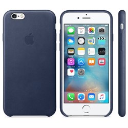 Оригинальный кожаный чехол-накладка apple для iPhone 6/6S Plus, цвет «Темно-синий» (MKXD2ZM/A) - фото 19809