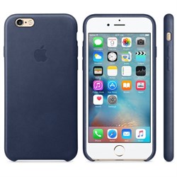Оригинальный кожаный чехол-накладка apple для iPhone 6/6S Plus, цвет «Темно-синий» (MKXD2ZM/A) - фото 19810
