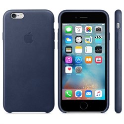 Оригинальный кожаный чехол-накладка apple для iPhone 6/6S Plus, цвет «Темно-синий» (MKXD2ZM/A) - фото 19811