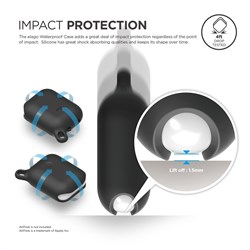 Чехол Elago для AirPods Waterproof hand case (Цвет: Чёрный) (EAPWF-BK) - фото 25588