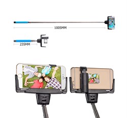 Монопод палка для селфи Wireless Mobile Phone для селфи iPhone, iPod со встроенной Bluetooth кнопкой и зеркалом