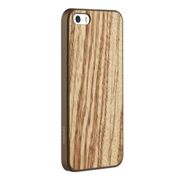 Оригинальный чехол-накладка Ozaki O!Coat 0.3 + Wood для iPhone SE/5/5S - фото 6305
