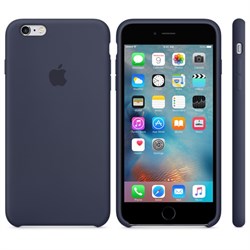 Оригинальный силиконовый чехол-накладка Apple для iPhone 6/6s Plus цвет «тёмно-синий» (MKXL2ZM/A) - фото 7761