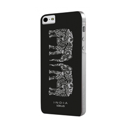 Чехол-накладка India для iPhone SE/5/5S Hard Elephants Black - фото 9377