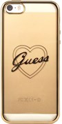 Чехол-накладка Guess для iPhone SE/5S SIGNATURE HEART Hard TPU Gold (Цвет: Золотой)