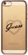 Чехол-накладка Guess для iPhone SE/5S SIGNATURE HEART Hard TPU Rose gold (Цвет: Розовое золото)