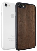 Набор из двух чехлов-накладок Ozaki Jelly и Ozaki Wood для iPhone 7/8 (Цвет: Прозрачный и Тёмно-коричневый)