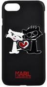 Чехол-накладка Lagerfeld iPhone 7/8 Choupette in love  Hard PU, цвет «черный» (KLHCP7CL1BK)