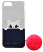 Чехол-накладка Lagerfeld iPhone 7/8 K-Peek A Boo Hard Transparent TPU Pink, цвет «розовый» (KLHCP7TRGPABPI)