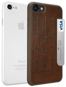 Набор из двух чехлов-накладок Ozaki Jelly и Ozaki Pocket для iPhone 7/8  «Цвет: Jelly прозрачный/Pocket коричневый» (OC722BC)