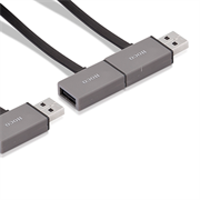 Кабель HOCO Lightning + MicroUSB Share Line с доп. выходом USB,120cм