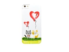 Чехол-накладка iCover для iPhone SE/5/5S Cats_01 ручная роспись