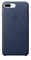 Оригинальный кожаный чехол-накладка Apple для iPhone 7 Plus/8 Plus, цвет «тёмно-синий» (MMYG2ZM/A) - фото 17791