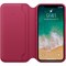 Оригинальный кожаный чехол-книжка Apple для iPhone X, цвет "лесная ягода"  (MQRX2ZM/A) - фото 23005