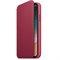 Оригинальный кожаный чехол-книжка Apple для iPhone X, цвет "лесная ягода"  (MQRX2ZM/A) - фото 23006